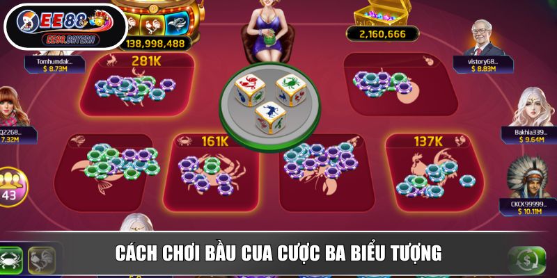 Cách Chơi Bầu Cua EE88 Chi Tiết Cho Người Mới Nhập Môn 3 Cách chơi Bầu Cua cược ba biểu tượng